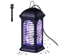Insecticida eléctrica, Trampa para Mosquitos, lámpara de 11 W, luz UV, 360°, Interior y Exterior, con Cepillo de Limpieza, Plug in Mosquito Pest Repellent para Mosquitos, Moscas, Moscas, Color Negro