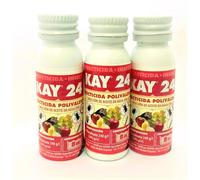 Insecticida Kay Tau-fluvalinato 24% 24cc (3x8cc). Tratamiento 45 lts. Eficaz control de plagas como Pulgon Prays mosquito verde