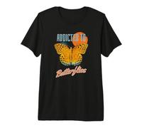 Insecto Divertido Adicto a Las Mariposas Amantes de Las Mariposas Naranjas Camiseta Premium