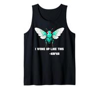 Insecto Me desperté así Franz Kafka Cicada Beetle Bugs Camiseta sin Mangas
