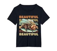Insecto Mosca la Hermosa Mosca FEA Camiseta, Mujer Tallas Grandes, Negro, 3XL Grande