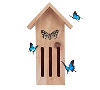 Insectos Hotel, Colgante Teardrop Wildlife Sanctuary Set Bug Hotel, casa de Mariposas de Madera ranurada, Teatro de Plantas, Caja de Nido de Gotas de rocío, casa de anidación