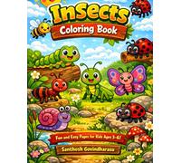 Insects Coloring Book for Kids Ages 3-6: Fun and Easy Bug Coloring Pages for Toddlers and Preschoolers | Cute Insect Designs for Creative Learning and Screen-Free Activity