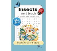 Insects Word Search Book: Easy to Read Print word search for lovers of bugs, moths & more | 6x9 inches, 110 pages | 50+ puzzles...Gift for Vacations, Holidays and Relaxing