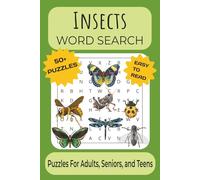 Insects Word Search Puzzle Book: Word Searches With Easy to Read Print About Insects, Bugs, Arachnids, and More | 6x9 Inches, 110 Pages | 50+ Puzzles ... Gift for Vacations, Holidays and Free Time
