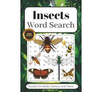 Insects Word Search Puzzle Book: Word Searches with Easy to Read Print about Insects, Bugs, Invertebrates and More | 6x9 inches, 110 pages | 50+ ... for Vacations, Holidays and Leisure Times