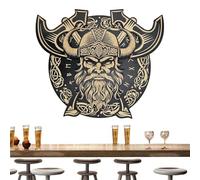 Insegna Decorativa Da Parete In Legno - Cartello Artistico Con Design Scandinavo E Motivi Medievali, Realizzata A Mano | Decorazione Estetica Per Sala Studio, Soggiorno, Bar, Club, Appartamento O Spaz