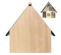 Insektenhotel Holz Bienenhaus wetterbeständig haengend Schmetterlingshaus Wildbienen Habitat - Stabil langlebig Naturdesign Niststruktur Schutzbereich Garten Lernhilfe Beobachtungsspiel Kinder