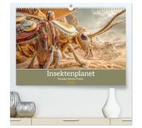 Insektenplanet - Surrealer Science-Fiction (hochwertiger Premium Wandkalender 2026 DIN A2 quer), Kunstdruck in Hochglanz: Gigantisch große surreale Insekten