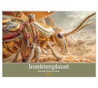 Insektenplanet - Surrealer Science-Fiction (Wandkalender 2026 DIN A2 quer), CALVENDO Monatskalender: Gigantisch große surreale Insekten