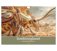 Insektenplanet - Surrealer Science-Fiction (Wandkalender 2026 DIN A4 quer), CALVENDO Monatskalender: Gigantisch große surreale Insekten