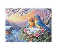 Inseparables en la Nieve Rompecabezas 500 Piezas Cartón para Principiantes Días Lluviosos Tiempo Libre En Casa para Reyes Magos Detalle De Cumpleaños 500 PCS