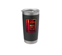 INSERT COIN TO JUGAR Retro Arcade Game 25 Cents Coin Door Vaso térmico de acero inoxidable de doble pared