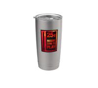 INSERT COIN TO JUGAR Retro Arcade Game 25 Cents Coin Door Vaso térmico de acero inoxidable de doble pared