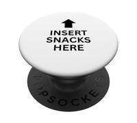 Inserta bocadillos aquí Fans Divertidos de los Aperitivos Amantes de la Comida PopSockets PopGrip Adhesivo