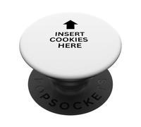 Inserta Las Galletas aquí Divertidos Amantes de la Comida Fans de Las Galletas PopSockets PopGrip Adhesivo