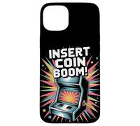 Insertar Moneda Arcada Cultura Pop Retro Videojuego Carcasa para iPhone 15 Plus