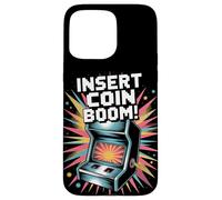Insertar Moneda Arcada Cultura Pop Retro Videojuego Carcasa para iPhone 15 Pro MAX