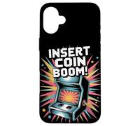 Insertar Moneda Arcada Cultura Pop Retro Videojuego Carcasa para iPhone 16 Plus