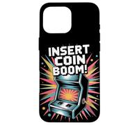 Insertar Moneda Arcada Cultura Pop Retro Videojuego Carcasa para iPhone 16 Pro MAX