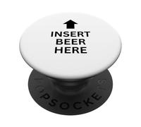 Inserte la Cerveza aquí Funny Food Lover Beer Fans PopSockets PopGrip Adhesivo