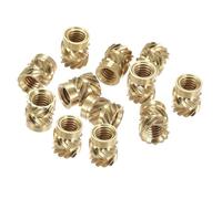 Inserto caliente de latón, rosca moleteada derretida, moldeado por calor, inserción inyección sarga doble(4mm,M5*7.5mm)