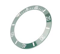 Inserto de Bisel de cerámica para Reloj, 40 mm de diámetro para Evitar arañazos, Anillo de inserción Luminoso para un Ajuste relojeros, Carácter Blanco, Parte Trasera Verde, Moderno