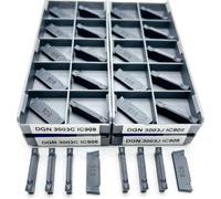 Inserto de carburo CNC, 10 piezas DGN2002C 2002J DGN3003C 3003J IC908 2 mm 3 mm herramienta de ranurado CNC corte de torno DGN 3003 inserto de torneado (DGN 3003J IC908)