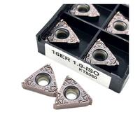 Inserto de carburo Herramienta de torneado externo 10 Uds 16 ER 1,0-ISO,75-ISO 2, 3, herramienta de torno hilo aleación dura herramientas fresado(16 ER 1.0-ISO)