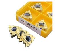 Inserto de carburo Herramienta de torneado externo 10 Uds 16ER 16IR 11ER 11IR AG60 15TF 6020 735 herramienta de torno hilo aleación dura herramientas corte(16ER AG60 735)