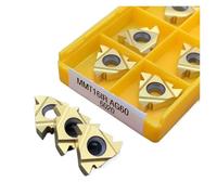 Inserto de carburo Herramienta de torneado externo 10 Uds 16ER 16IR 11ER 11IR AG60 15TF 6020 735 herramienta de torno hilo aleación dura herramientas corte(16IR AG60 6020)