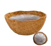 Inserto de cesta de fibra de coco para macetas colgantes, repuesto de macetas de jardín, fibra natural, retención de humedad, almohadilla de soporte transpirable para plantas para uso en jardinería en