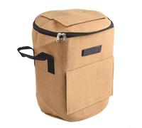 Inserto de contenedor de compostaje hecho de tela ecológica para manejar hojas y restos de cocina en entornos al aire libre (color camello)