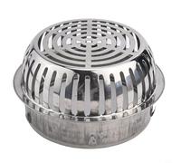 Inserto de drenaje de acero inoxidable para tuberías de drenaje de alcantarillado de canalón de piso de techo para minimizar la acumulación de desechos (200 mm)