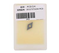 Inserto de hoja de diamante PCD DCGT070204, herramienta de torneado con diamante CNC, inserto de corte de precisión para metales no ferrosos y compuestos, sin recubrimiento y con