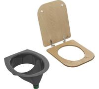 Inserto de inodoro de separación trobolo gris y asiento de inodoro