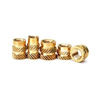 Inserto de latón Tuerca termofusible M1 M1.4 M1.6 M2 M2.5 M3 M4 M5 M6 M8 Rosca moleteada Nutsert Moldeo por inyección de calor termofusible Tuerca de cobre integrada para impresora(Length 8mm,M8 (OD 1