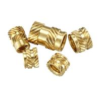 Inserto de latón Tuerca termofusible Tuerca de cobre moleteada de inyección for inserción de plástico M2 M2.5 M3 M4 M5 M6 M8 para impresora(Length 2.5mm 50pcs,M4 (OD5.5mm))