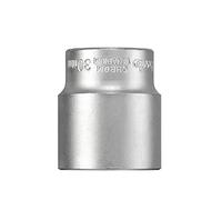 inserto de llave de vaso kwb de 30 mm de acero cv (accionamiento: accionamiento cuadrado de 1/2 pulgada, perfil ondulado, esquinas redondeadas, protección de cantos, cromado mate)