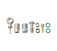 Inserto de manguera hidráulica para adaptador de banjo para Magura MT4 MT4E MT5 para frenos MT6 MT7 MT8 | Pieza de repuesto de metal plateado para sistemas de freno de disco hidráulico de bicicleta (B