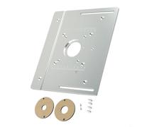 Inserto de mesa de tornillo anodizado Plus para máquinas de corte de madera para mecanizado CNC, placa de 85 x 85 mm, agujeros de enrutador de 60 x 70 mm, aluminio resistente al desgaste P