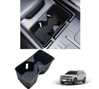 Inserto de portavasos para Hyundai Santa Fe 2026, 2025, 2024, accesorios, consola central, TPE, portavasos, organizador antideslizante, decoración interior para Hyundai Santa Fe 2024-2026, color negro