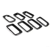 Inserto de rejilla ABS negro para brújula (2011-2017) - Rejilla central del parachoques delantero, OEM 68109865AA, juego de 7 piezas