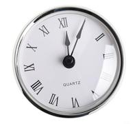 Inserto de reloj dorado o plateado de 80 mm con movimiento de cuarzo, repuesto de cara redonda de 3-1/8 pulgadas para manualidades, números arábigos o romanos, cubierta transparente, decoración del