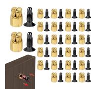 Inserto de reparación de bisagras de puerta de metal reutilizable | Kit de 25 bisagras de puerta para cocina, baño, muebles, mesa, cajón, mesita de noche