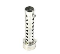 Inserto de Silenciador para Motocicleta, Tamaño de Rosca de 6mm, Longitud de 135mm, Lata de Escape para Motocicleta, Silenciador DB Killer, Inserto Deflector Plateado (42 mm)