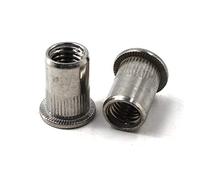 Inserto de tuerca de remache de cabeza plana M12 de acero inoxidable 304 (paquete de 20)