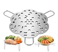 Inserto de vapor para cocinar, plegable y regulable en altura, inserto de vapor con inserción, para camping, restaurante, albóndigas, arroz, platos de comida