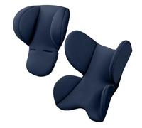 Inserto del asiento del recién nacido, inserto de carro infantil suave y cómodo de 2 piezas y soporte para la cabeza con orificio cinturón de seguridad para asientos de bebés, cochecitos, tr