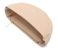 Inserto Organizador de Fieltro para Bolso Media Luna Beige con Bolsillos | Forro Interior Desmontable, Soporte Estable y Limpieza Sencilla, para Uso Diario y Viaje, 7.5x3.4x1.8 Pulgadas